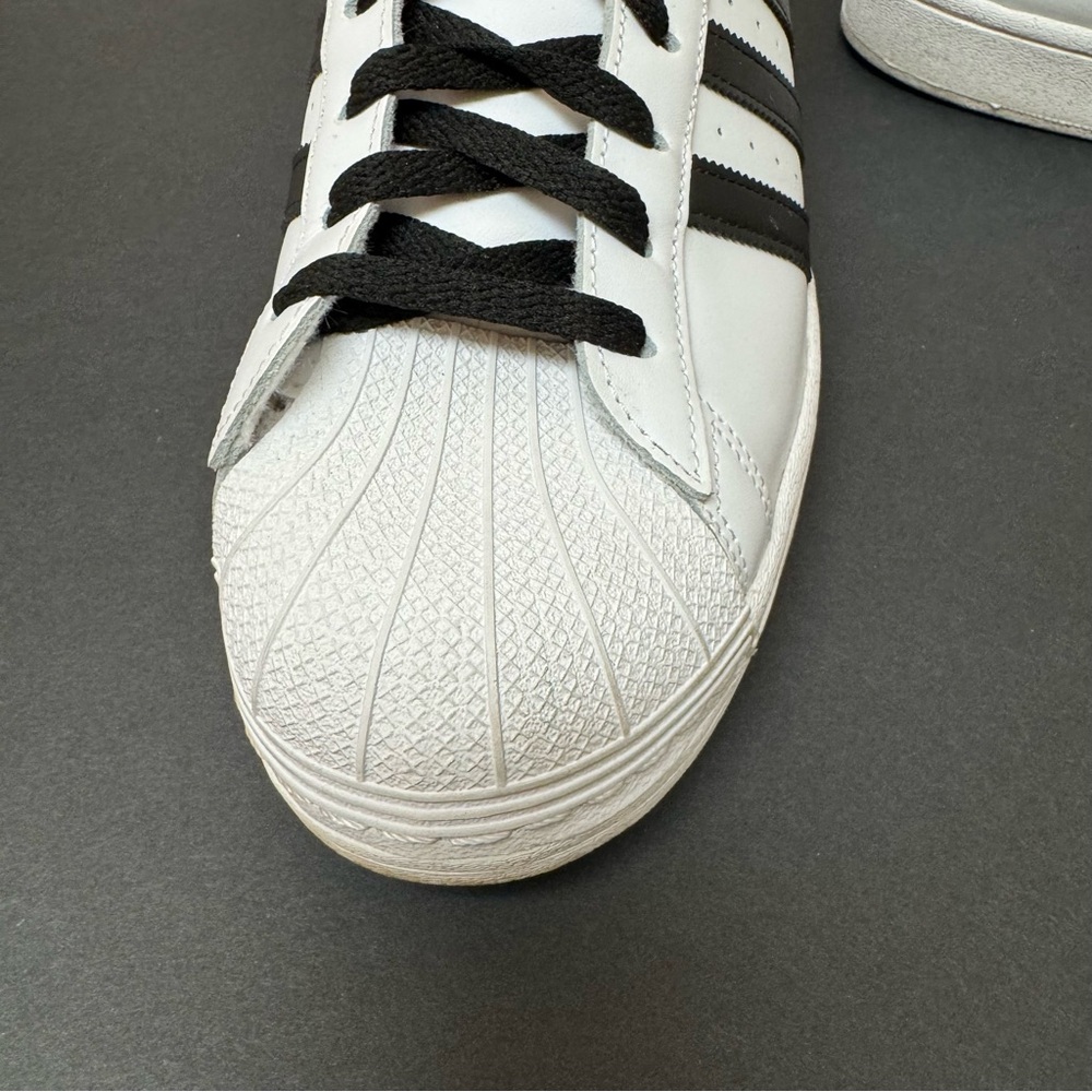 Adidas Superstar Low Top White with Black Stripes Shell Toe Sneakers Mens 12 - Picture 8 of 10
